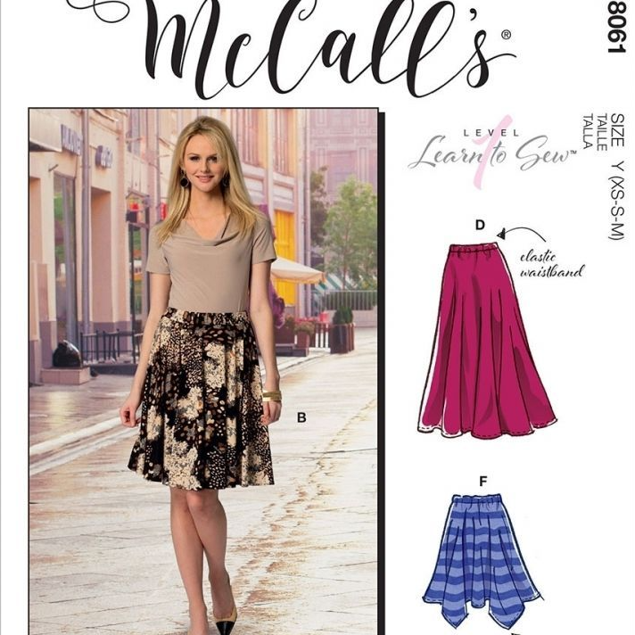 Flared Skirts McCalls Sewing Pattern 8061