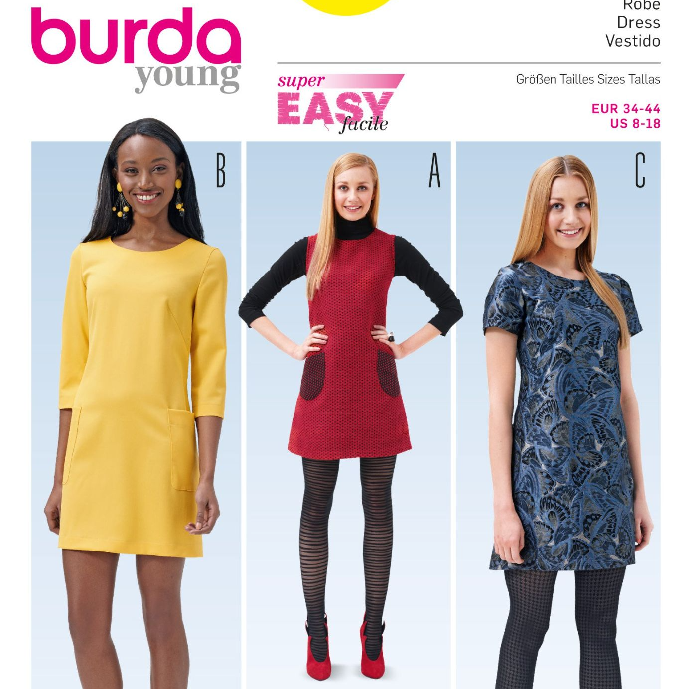 Burda  6721 sewing pattern for improving dressmakers - involves some fitting