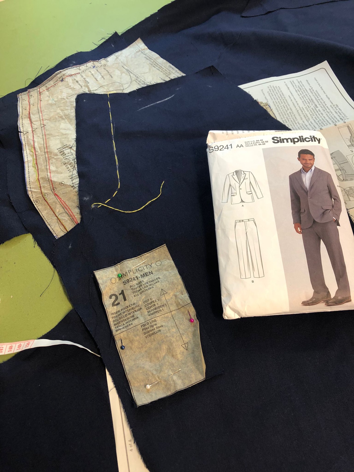 Trouser sewing in our sewing classes in Brighton
