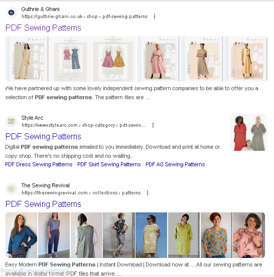 PDF pattern search results online