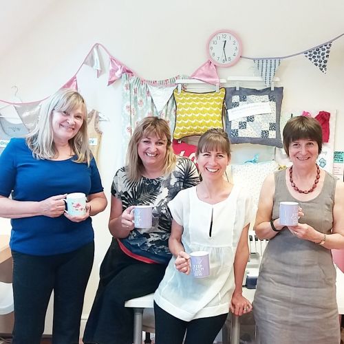 Tea and sewing at Sew In Brighton
