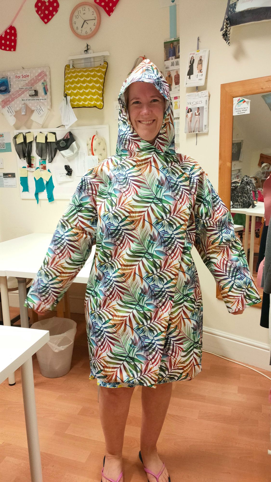 Raincoats sewn on our Sew A Raincoat workshop - Sew In Brighton Sewing School, East Sussex