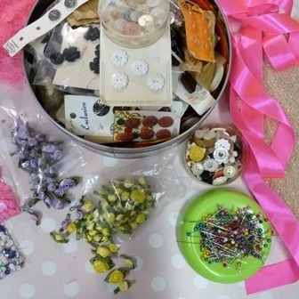 hen party vintage fabric flowers sewing craft birthday party hen weekend