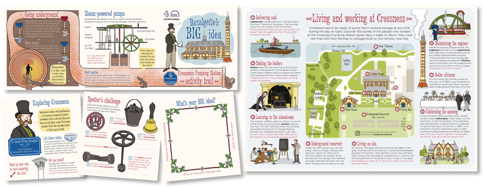 Blackbird Publishing Family Activity Trails Fold-out Booklet with Picture  Map Crossness Pumping Station