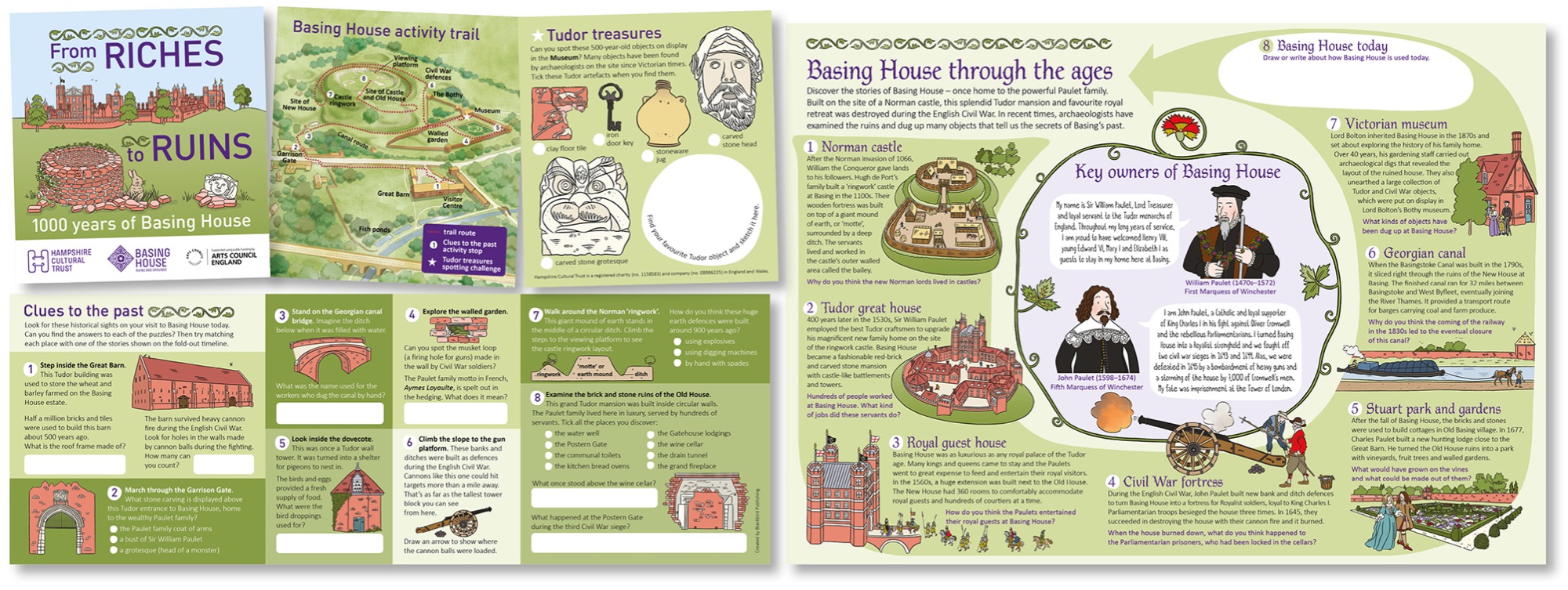 Blackbird Publishing Basing House Schools activity trail and illustrated timeline