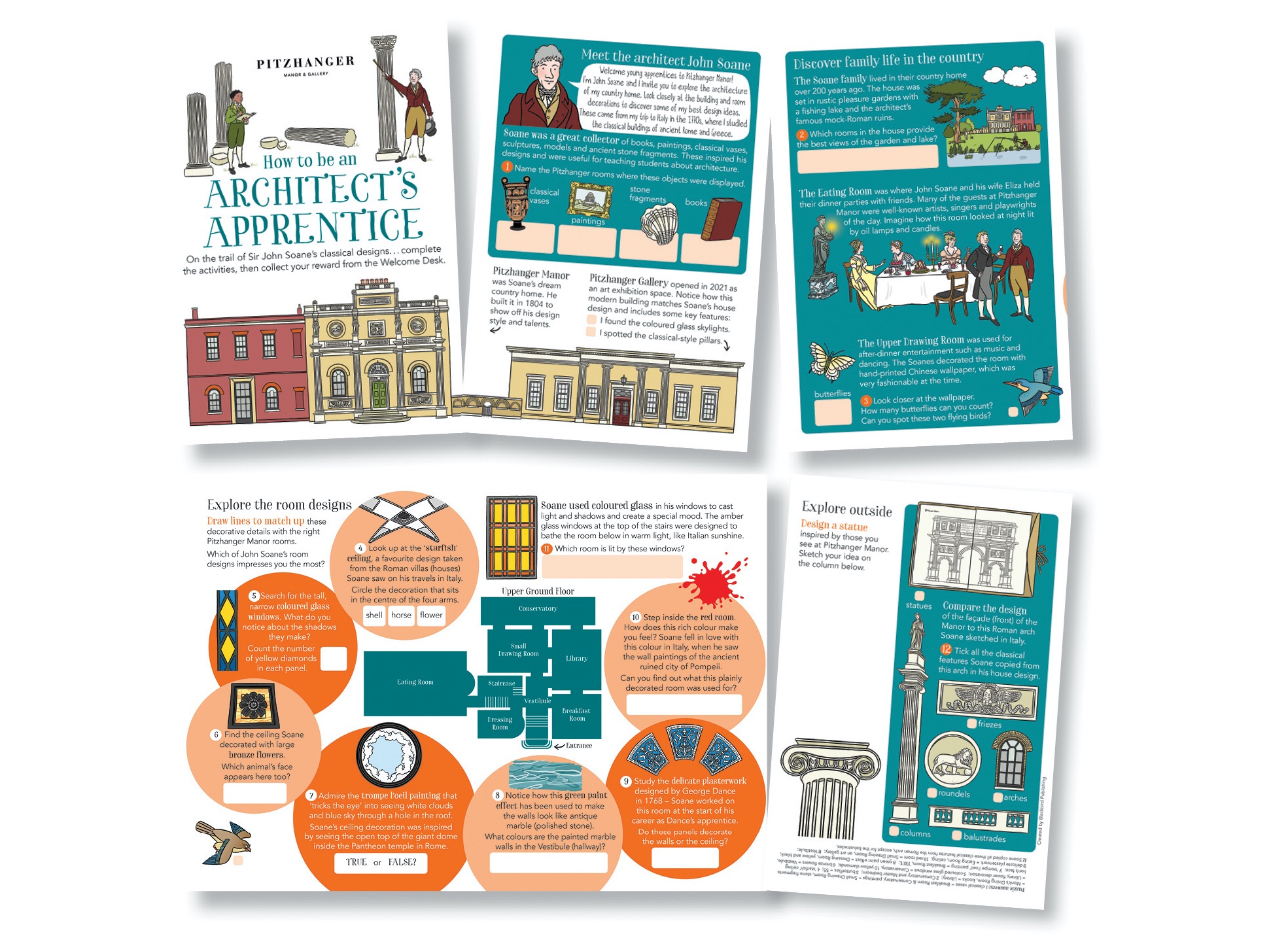 Blackbird Publishing Pitzhanger Manor & Gallery How to be an Architect's apprentice Family  explorers' spotter's guide and fill-in activity trail