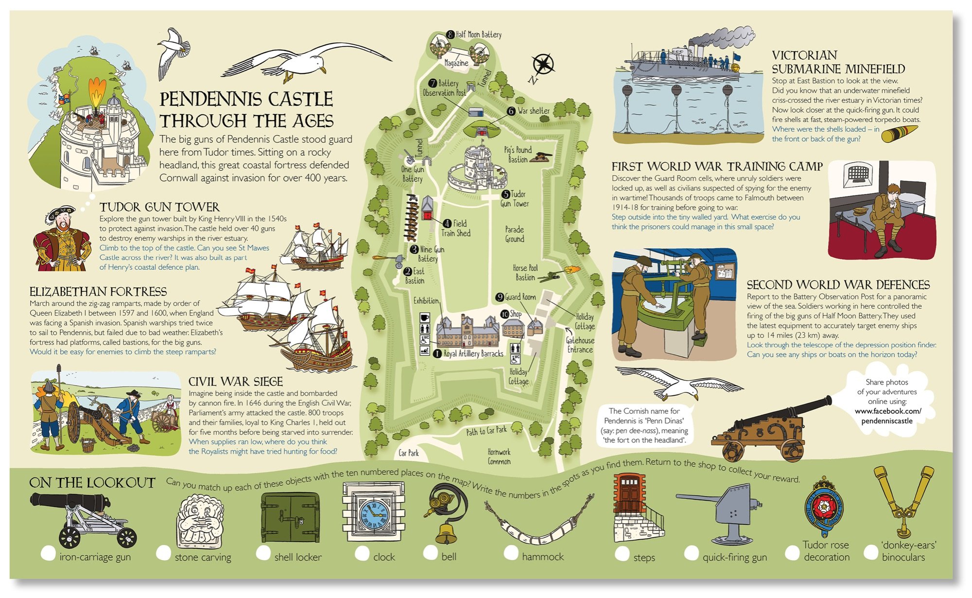 Blackbird Publishing  Discover map trail Pendennis Castle