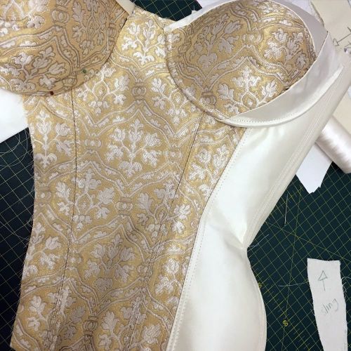 Second cupped corset mockup. Could use some fitting advice! : r