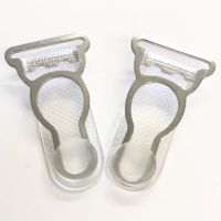 Metal suspender clips Clear