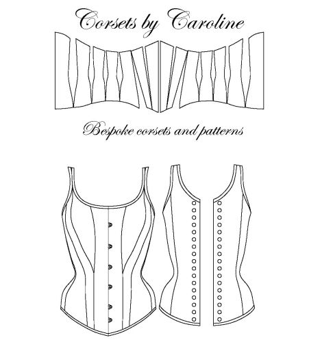 Celia overbust corset pattern with straps