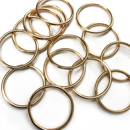 Lingerie rings - 18mm gold