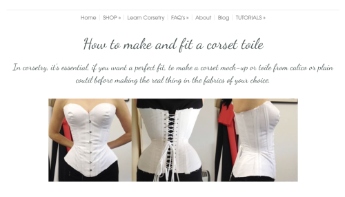 Making a Corset Mock Up - All about corset making and corsetry components