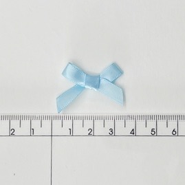 Satin ribbon bows - blue