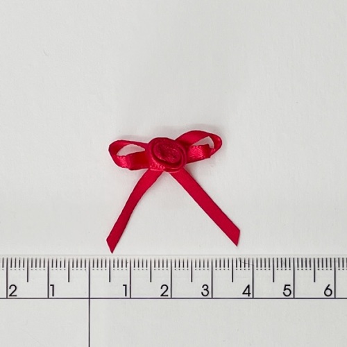 Satin ribbon bows - Red