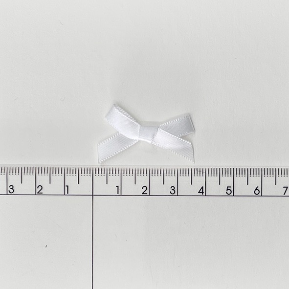 Satin ribbon bows - White
