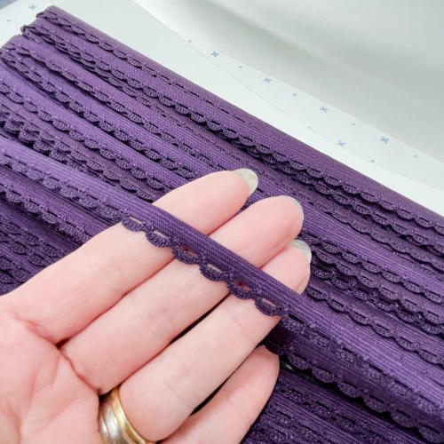 Purple knicker elastic - roll