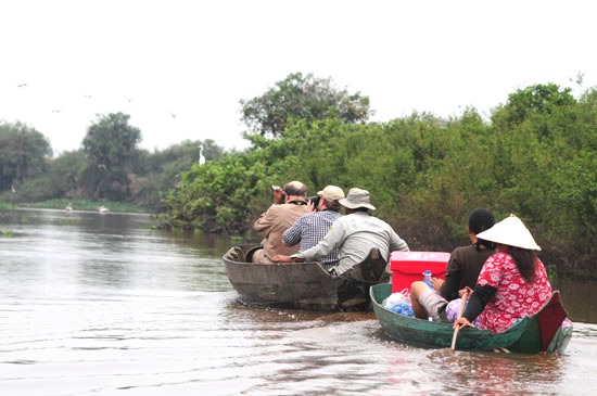 Birding by boat at Tonle Sap