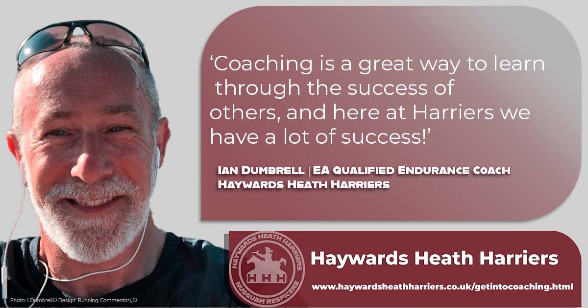 EA Qualified Coach for Haywards Heath Harriers provides a quote for why you should join our coaching team