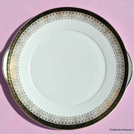 Royal Grafton Majestic Green Cake Plate