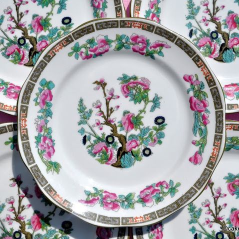 Bell China Indian Tree Pattern 18cm Plates Set of Six