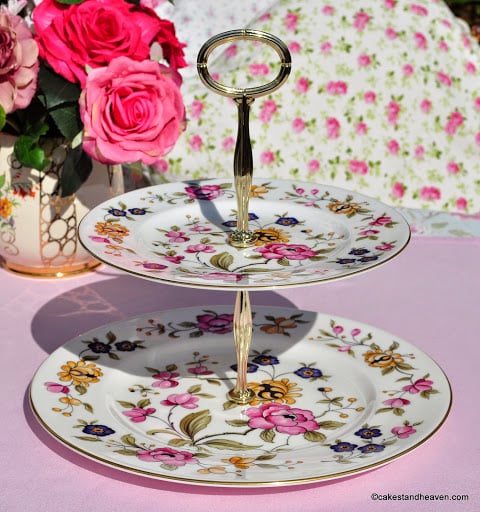 Coalport San Remo vintage cake stand