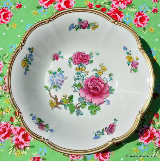 Antique Adderleys Floral Bone China Dessert Bowl c.1912