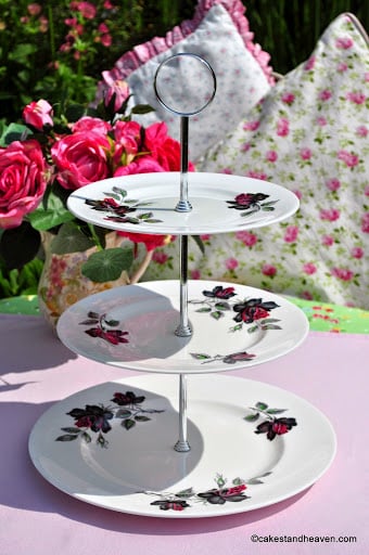 Royal Albert Masquerade Three-Tiered Vintage Cake Stand