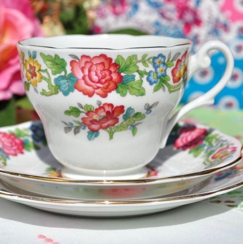 Royal Standard Indian Summer Vintage Teacup Trio
