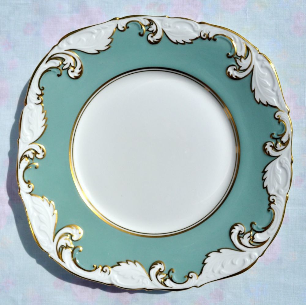 Paragon Richelieu Duck Egg and Gold Cake Plate c.1957+