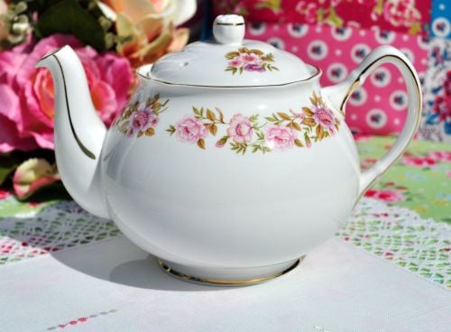 Duchess Summer Time Pink Floral China Teapot