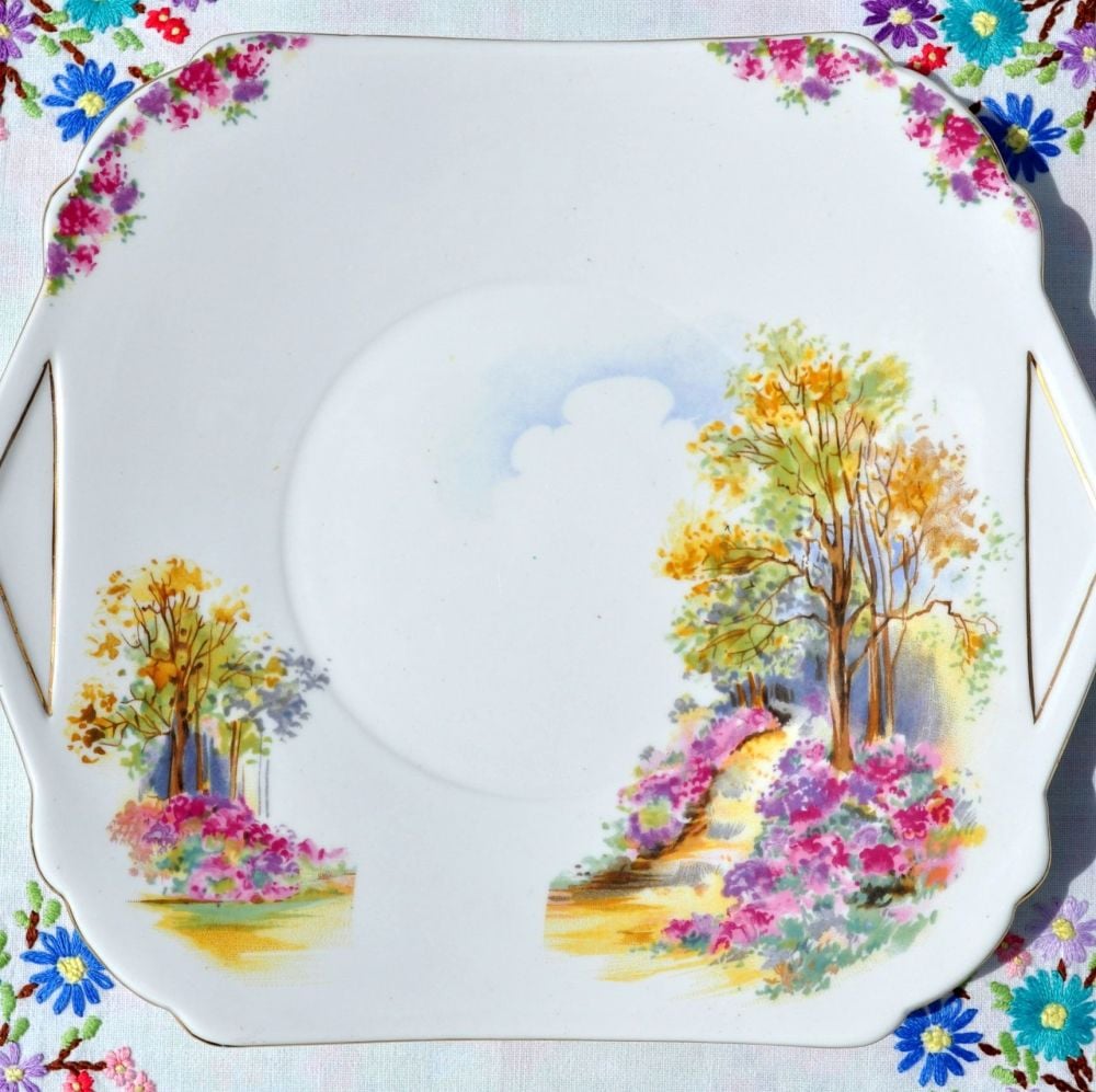 Shelley Englands Charm Ideal 0188 Cake Serving Plate c.1937