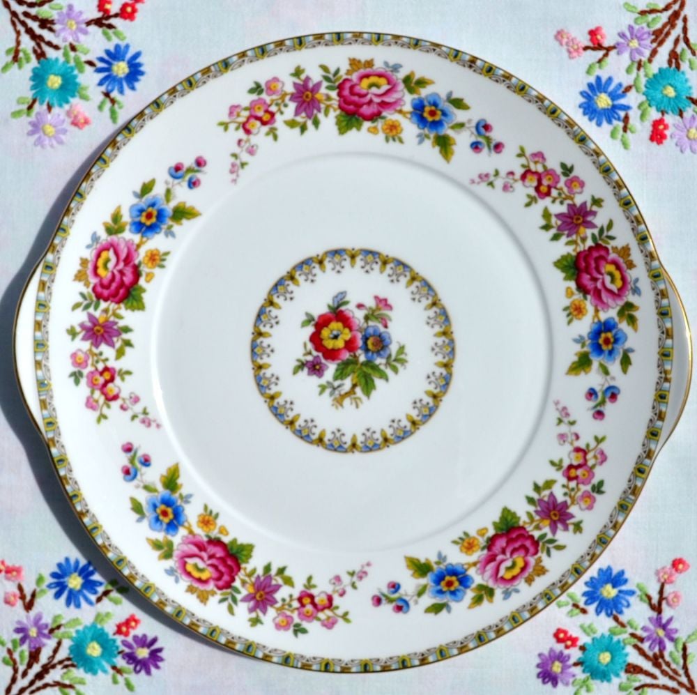 Royal Grafton Malvern Floral Vintage Fine China Cake Plate