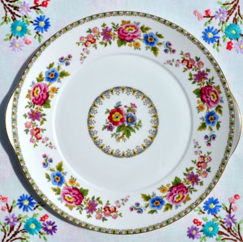 Royal Grafton Malvern Floral Vintage Fine China Cake Plate