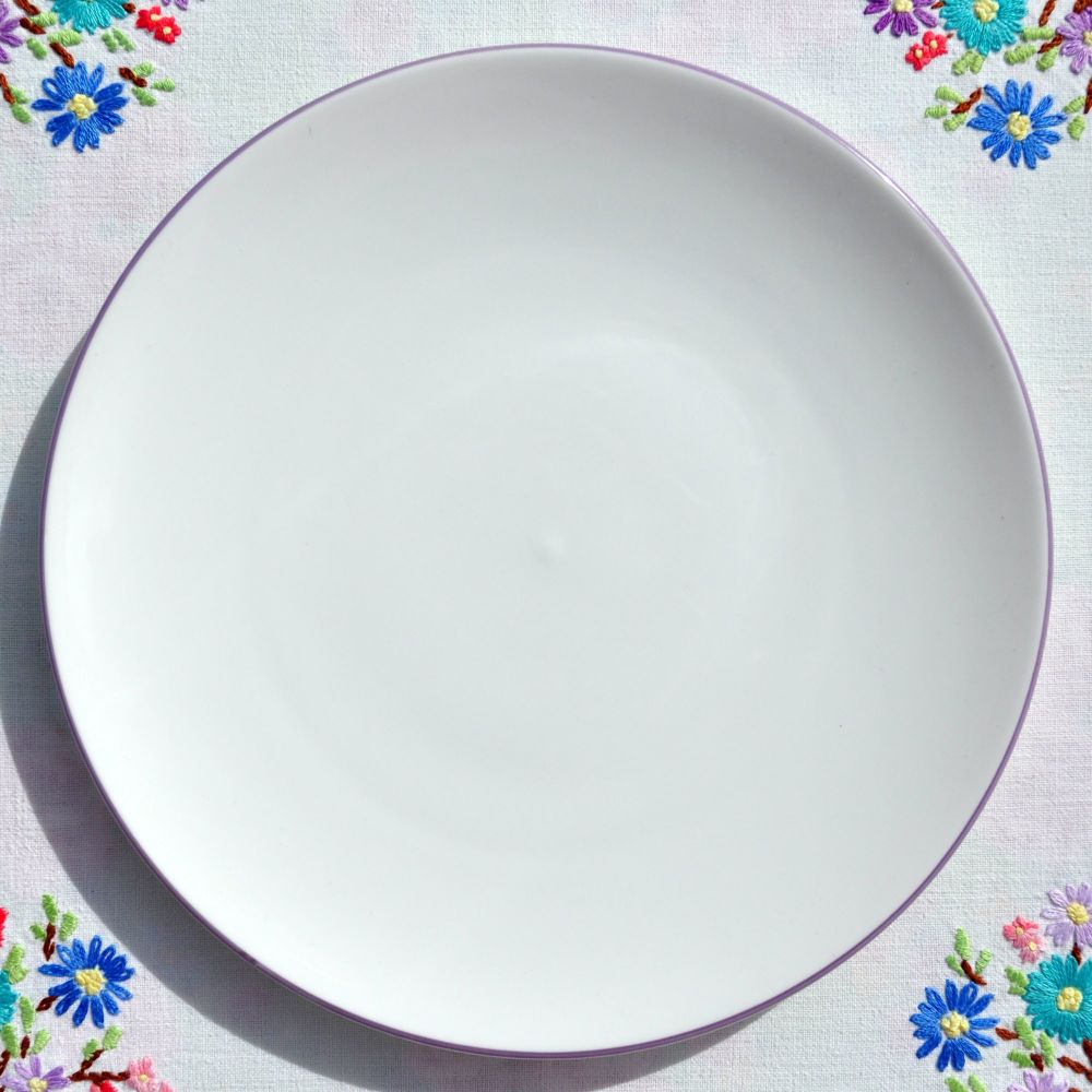 Aynsley Bone China Lilac Rim 21cm Salad Plate