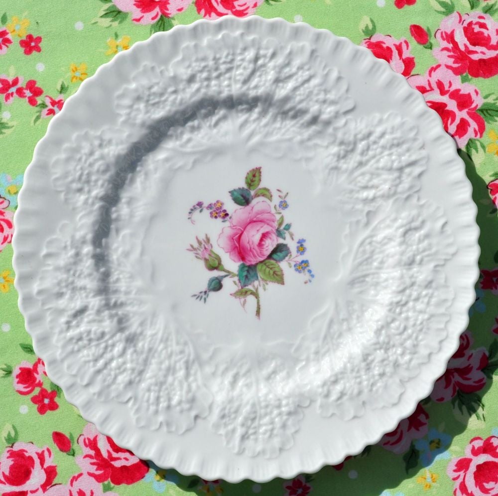 Spode Bridal Rose Embossed 19.5cm Plate c.1959