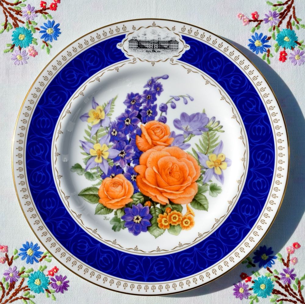 Royal Worcester Chelsea Anniversary Fine Bone China Plate c.1988