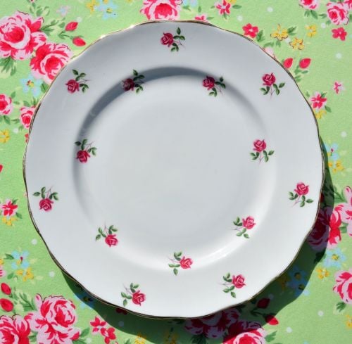 Colclough Fragrance Ditsy Pink Roses 21cm Plate