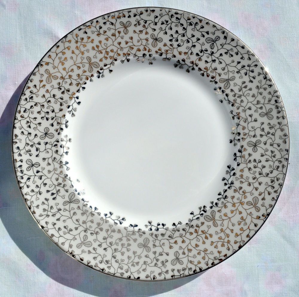 Wedgwood Bouquet Silver Bone China 22.5cm Salad Plate