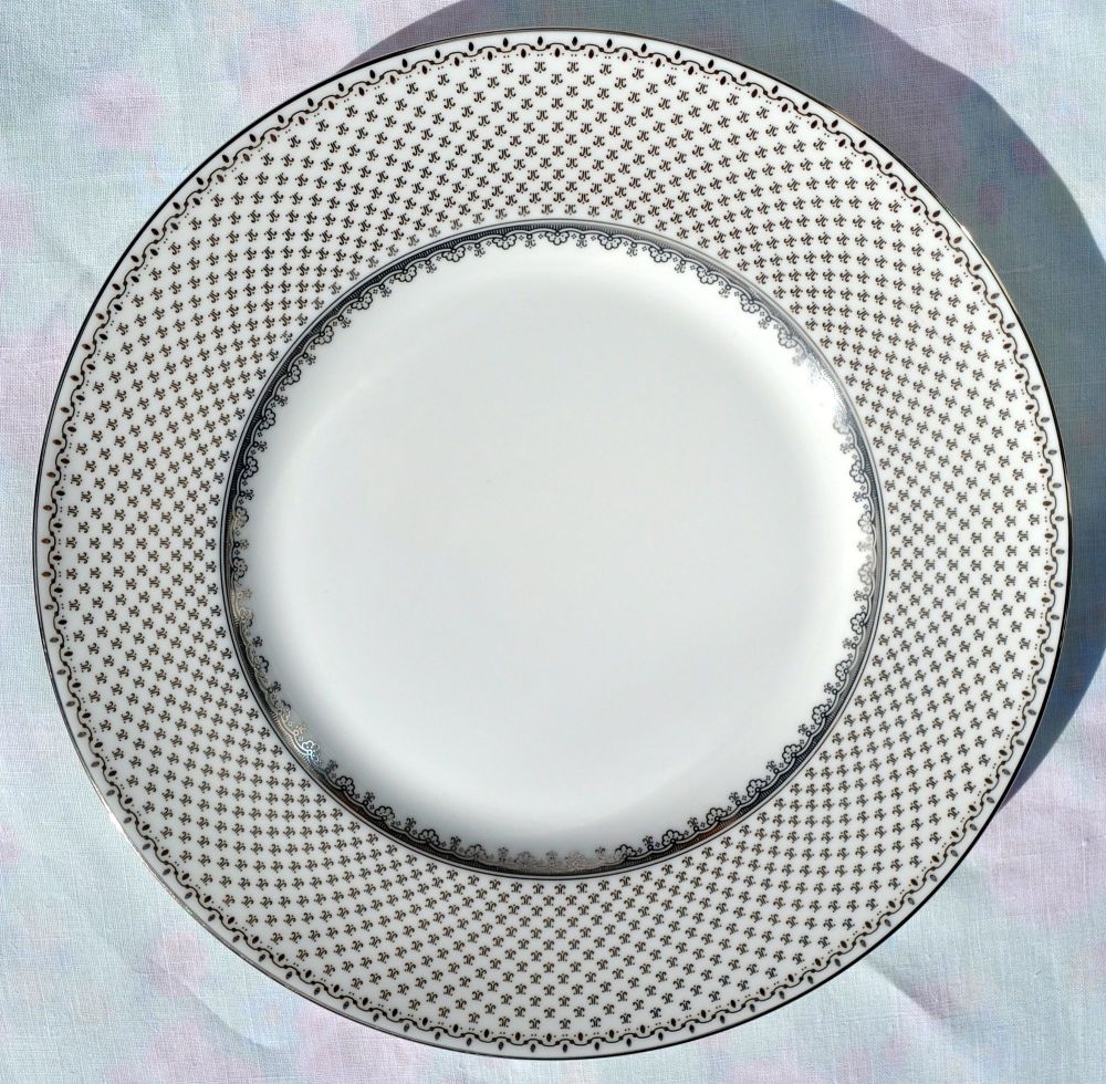 Wedgwood French Knot Silver Bone China 22.5cm Salad Plate