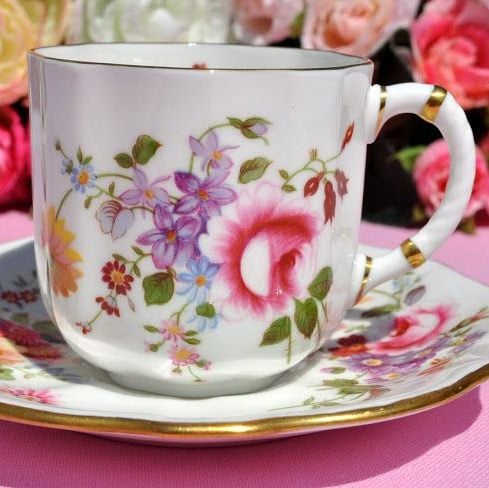 Royal Crown Derby Posies Espresso Cup and Saucer