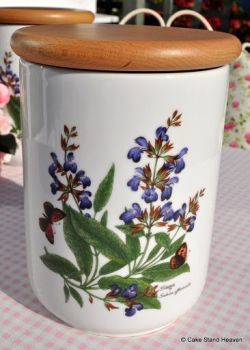 Royal Worcester Herbs Storage Canister Jar