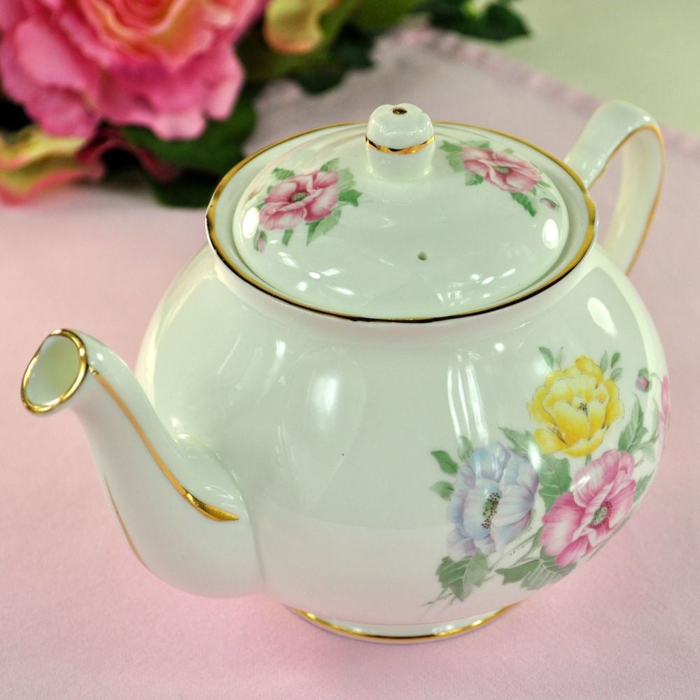 Duchess Godetia Vintage Bone China Teapot