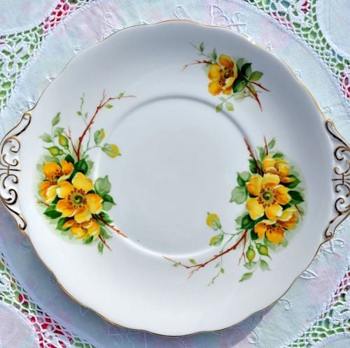 Royal Standard Wild Rose Fine Bone China Cake Plate