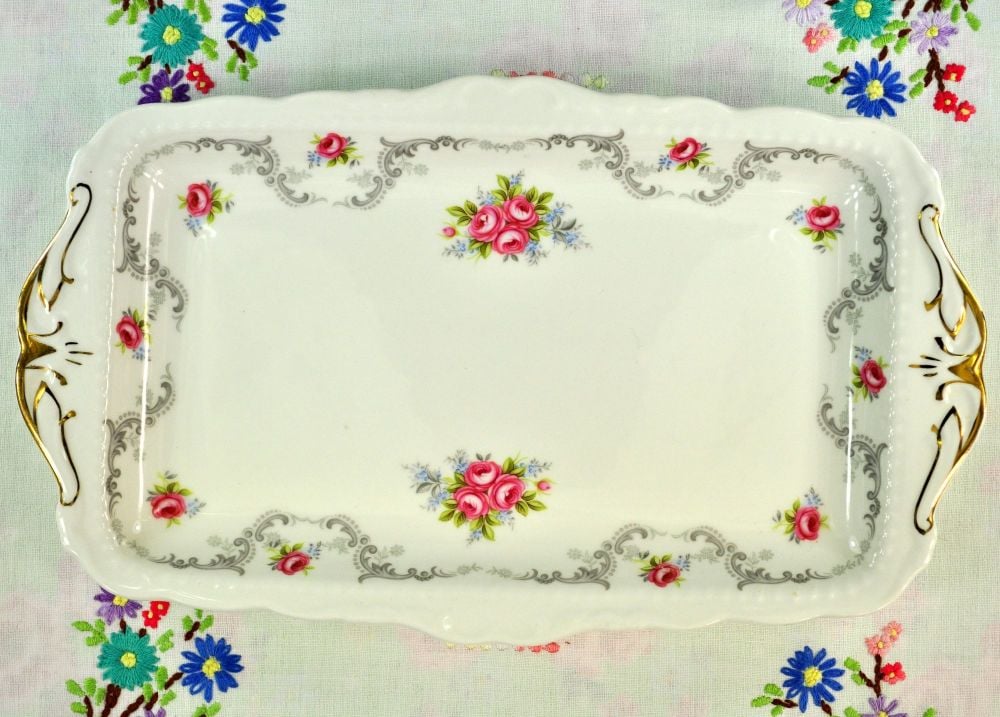 Royal Albert Tranquillity Vintage China Sandwich Tray c.1969
