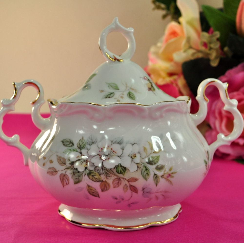 Royal Albert Haworth Vintage Bone China Lidded Sugar Bowl