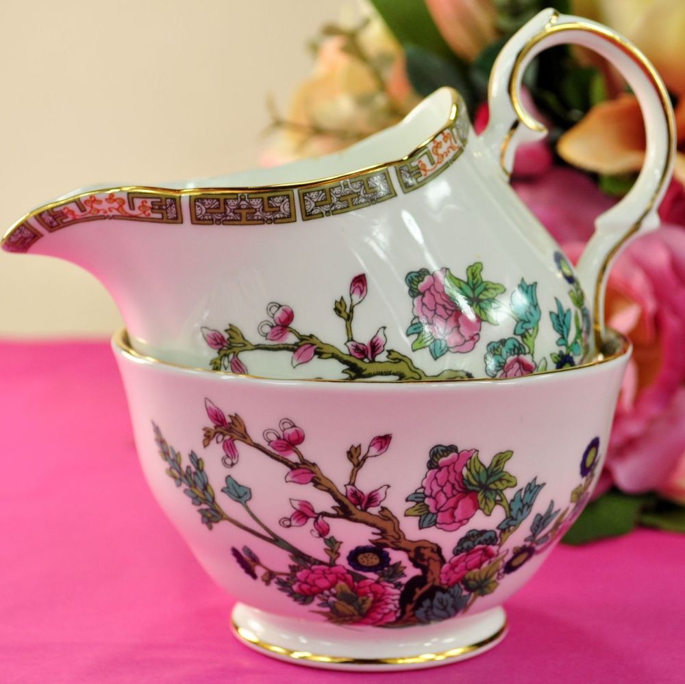 Duchess Indian Tree Vintage Bone China Large Milk Jug & Sugar Bowl