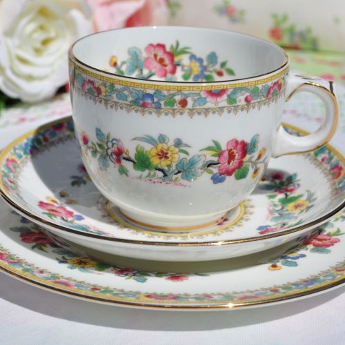 Coalport Ming Rose Vintage Teacup Trio
