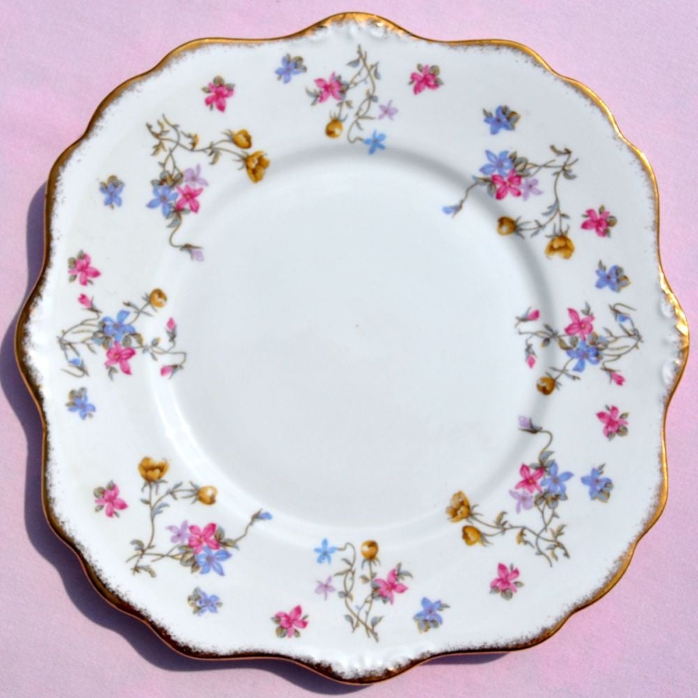 Royal Stafford Violets Pompadour Cake Plate c.1950s