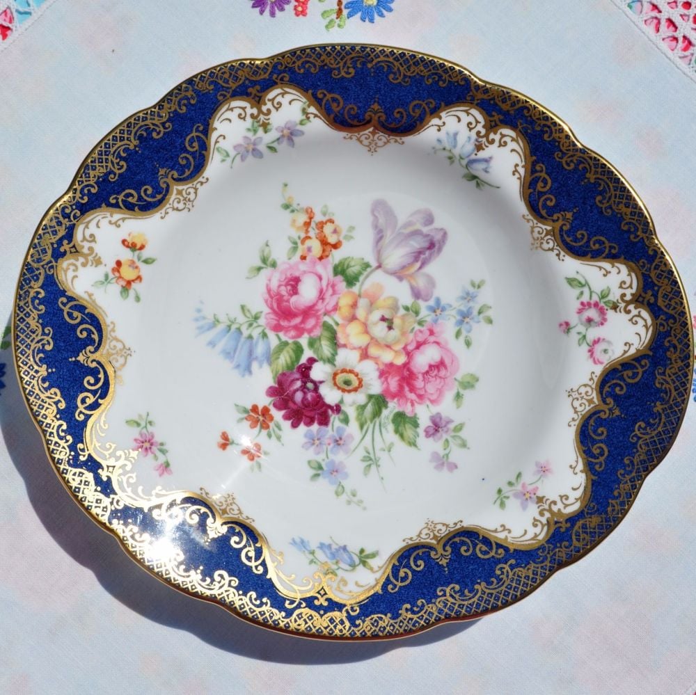 Crown Staffordshire Floral China Biscuit Tray or Bonbon Dish