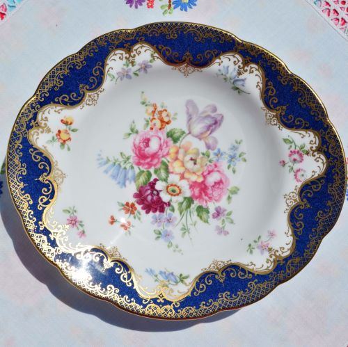 Crown Staffordshire Floral China Biscuit Tray or Bonbon Dish